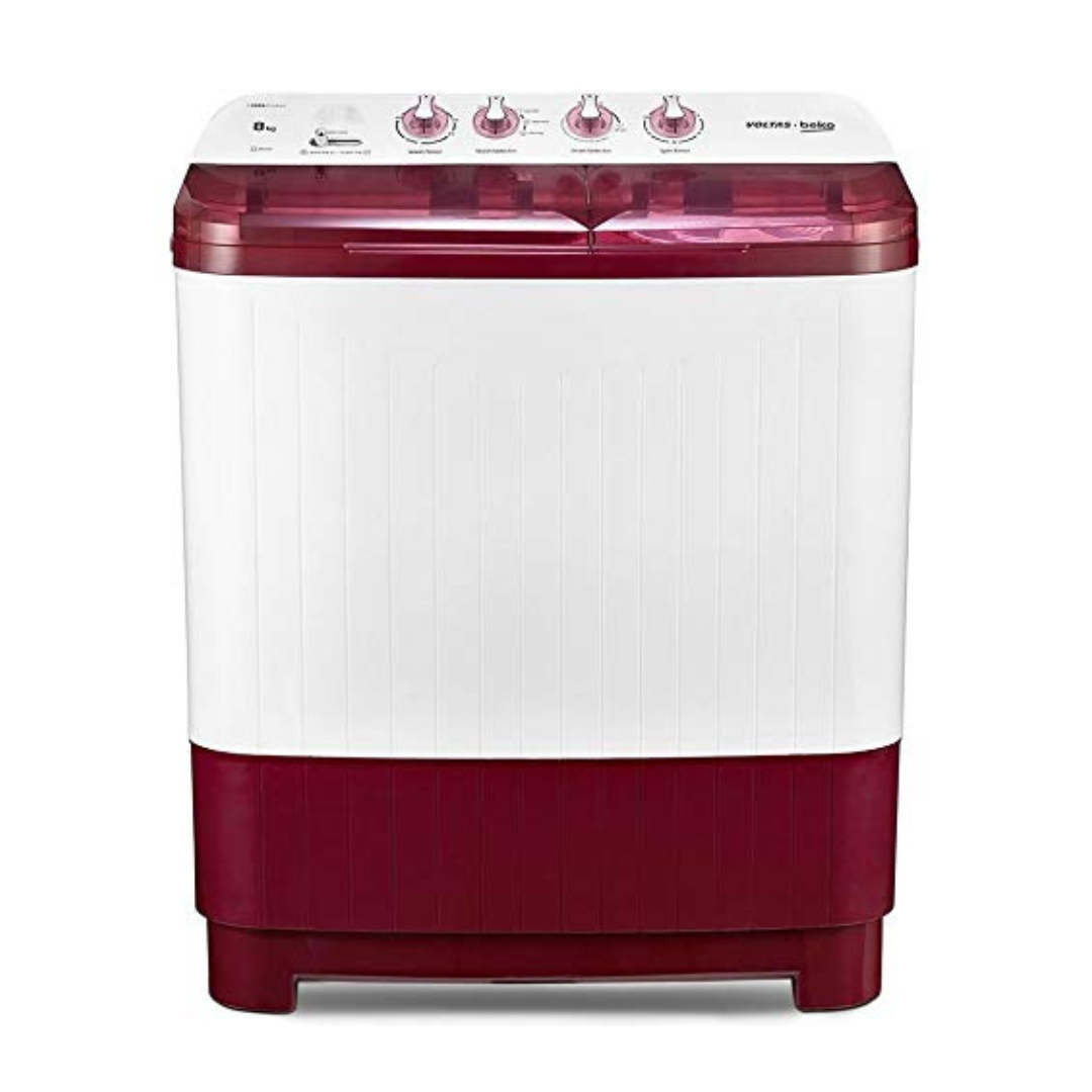 Voltas Beko 8 kg Semi-Automatic Top Loading Washing Machine (WTT80DBRT, Burgundy) 2020
