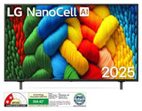 LG 189 cm (75) NanoCell TV (NANO83), α7 Gen8 AI Processor 4K, 60Hz Native Refresh Rate, 2025