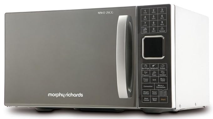 Morphy Richards 25 CG 25L Convection Microwave Oven with 200 Autocook Menus and Child Lock Feature, Stainless Steel Cavity, Silver