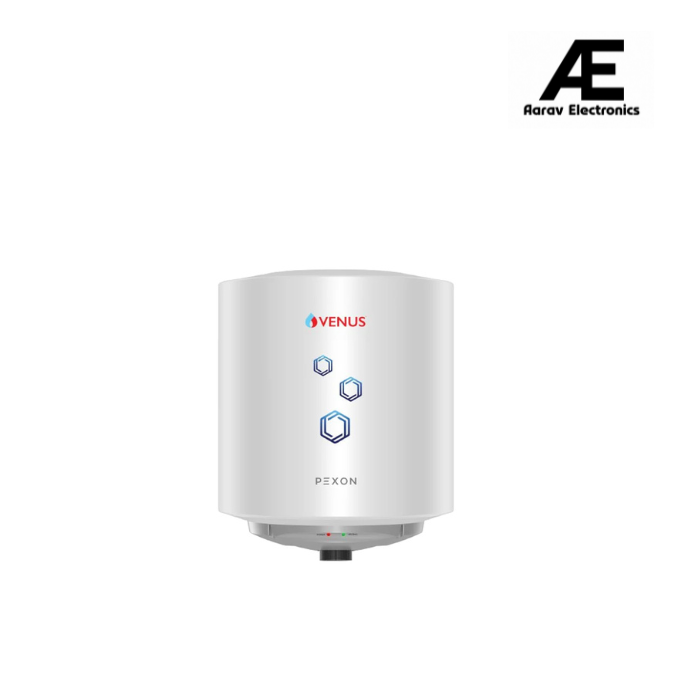 Venus Pexon 10L Storage Water Heater (10PX PEXON WHITE 704250) – 4 Star Rated, Hard Water Compatible, Permacoat Inner Tank, Multi-Safety System, White