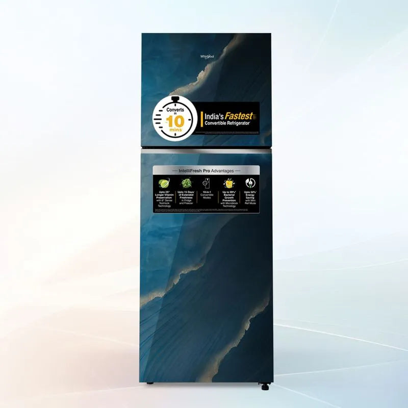 Whirlpool Intellifresh Pro 327L 2 Star Convertible Frost-Free Double Door Refrigerator ( IFPRO INV CNV 375GD BLUE OPAL(2S)-Y (22430))