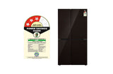 LG 650L Side by Side Refrigerator, Wi-Fi Convertible, DoorCooling+™, Premium Glass Door, Linen Brown Finish, 3 Star GL-B257DLN3
