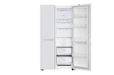 LG 650L Side by Side Refrigerator, Wi-Fi Convertible, DoorCooling+™, Premium Glass Door, Linen White Finish, 3 Star GL-B257DLW3