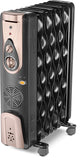 ORIENT Electric Comfort Collection 11 Fin Oil Filled Radiator 2900 Watts Room Heater with Fan (Black, Champagne Gold)