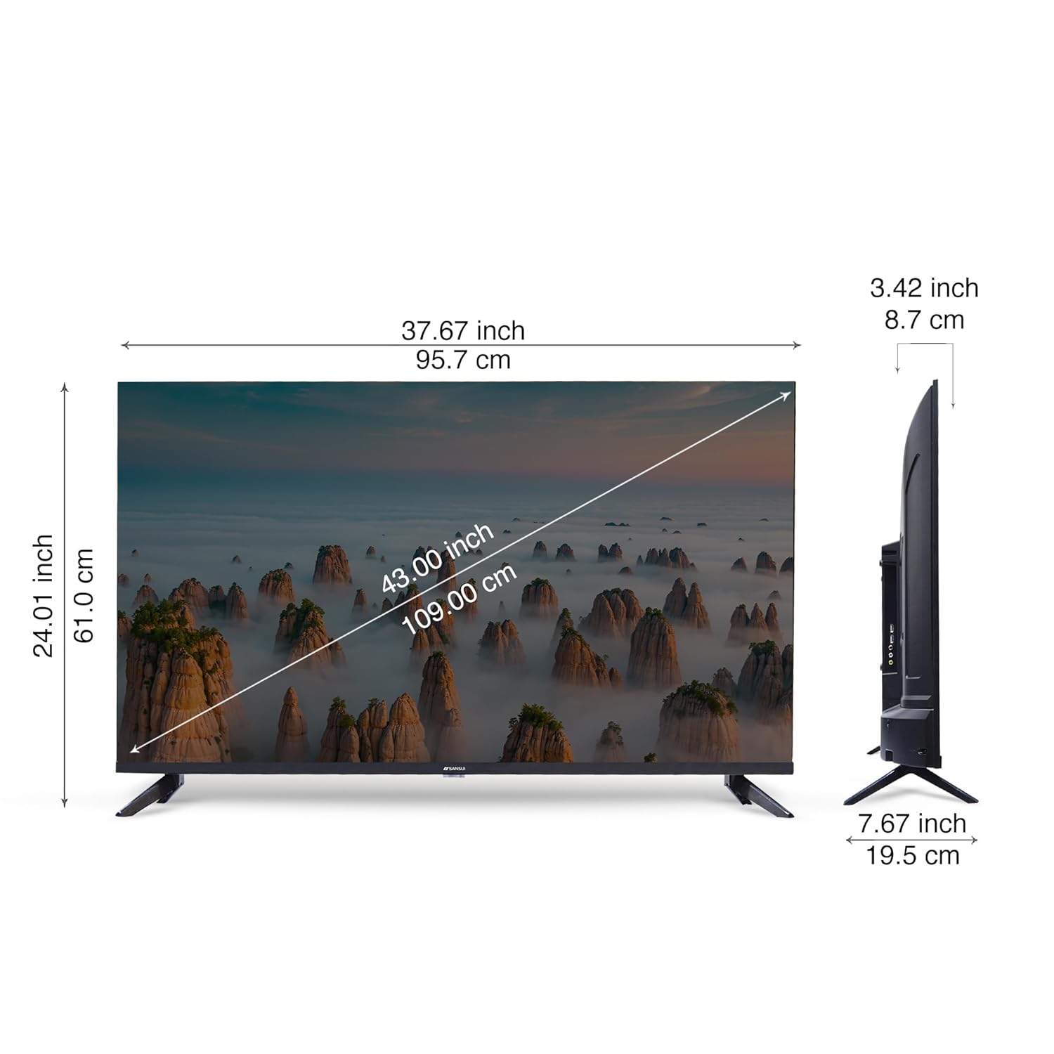 SANSUI 2025 New Launch 109cm (43)| Full HD Smart Coolita TV