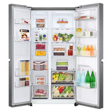 LG 688 L Frost Free Smart Inverter Side-by-Side Refrigerator (GC-B257KQDV, Dark Graphite Steel | Multi Digital Sensors and Express Freezing)