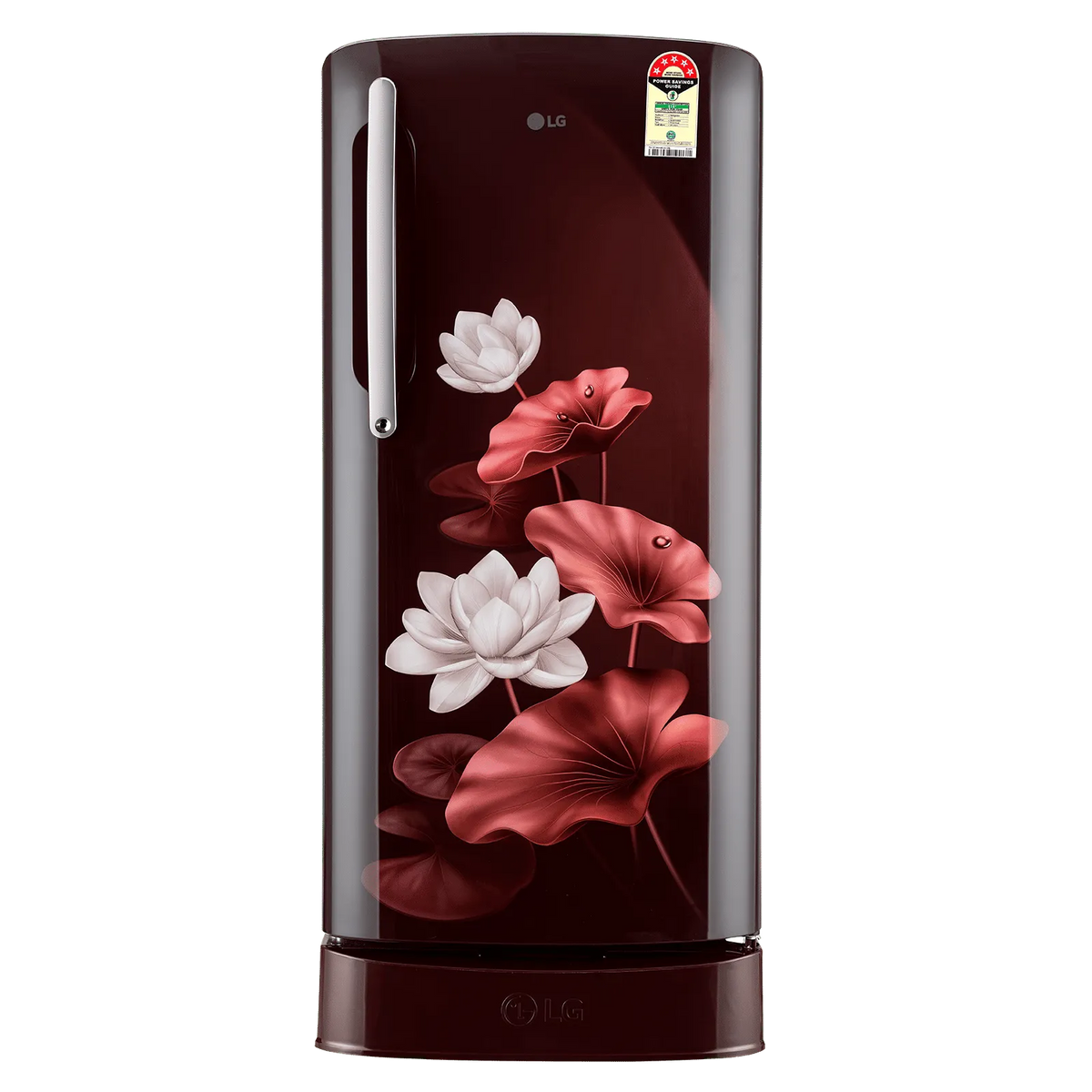 LG 201L Single Door Refrigerator, Base Stand Drawer, Smart Inverter Compressor, Scarlet Lotus, 5 Star,(GLD2156ZHSL)