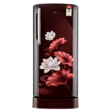 LG 201L Single Door Refrigerator, Base Stand Drawer, Smart Inverter Compressor, Scarlet Lotus, 5 Star,(GLD2156ZHSL)