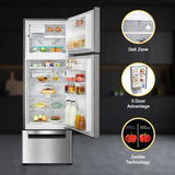 Whirlpool 228 Liters Energy Efficient Frost Free Three Door Refrigerator with 32L Large Vegetable Storage (FP 283D Protton Roy, Alpha Steel)