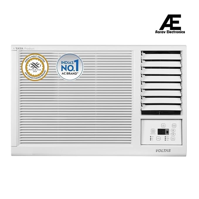 Voltas 1 Ton 3 star Fixed Speed Window AC (Copper, Sleep Mode, Memory Restart, Anti Dust Filter, 123 Vectra Platina, White) (Open Box / Without Box)