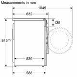 Bosch Series 8 9kg 1400 RPM Front Load Washing Machine | AntiVibration Design | SilentPowerDrive | LED Display | White - WGA14400IN