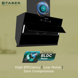 Faber Maple BLDC 90 cm Filterless Kitchen Chimney with 1500 m³/hr Suction, Heat Auto-Clean & Touch/Gesture Control – HOOD MAPLE BLDC FL HC SC BK IN 90