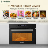 Faber 50 L Built-in Microwave Oven with 14 Cooking Functions, 13 Auto Cook Menus & A-Class Energy Efficiency - FBIMWO 50 CGS TC