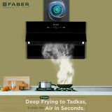 Faber Maple BLDC 90 cm Filterless Kitchen Chimney with 1500 m³/hr Suction, Heat Auto-Clean & Touch/Gesture Control – HOOD MAPLE BLDC FL HC SC BK IN 90