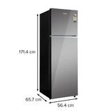 Whirlpool IntelliFresh 259L 2 Star Inverter Frost Free Double Door Refrigerator with Glass Finish, Multi Air Flow & Toughened Glass Shelves, Crystal Mirror – IF INV ELT 305GD CRYSTAL MIRROR(2S)-Y (22384)