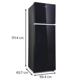 Whirlpool NEO 235L 2 Star Frost Free Double Door Glass Finish Refrigerator with Inverter Compressor, Multi Air Flow, Toughened Glass Shelves & Stabilizer-Free Operation, Crystal Black – NEO 278GD PRM CRYSTAL BLACK(2S)-Y (22328)