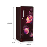 Whirlpool Icemagic Powercool 184L 2 Star Direct Cool Single Door Refrigerator with Base Drawer, Wine Belita Finish, 73598