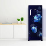 Whirlpool 184 L 2 Star Direct Cool Single Door Refrigerator with Base Drawer, Icemagic Powercool, Auto Connect to Home Inverter, Toughened Glass Shelves & Sapphire Belita-Y Finish – 205 IMPC ROY 2S SAPPHIRE BELITA-Y (73597)