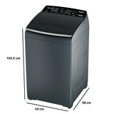 Whirlpool 360° Bloomwash Pro 8.5kg 5 Star Fully Automatic Top Load Washing Machine with In-Built Heater, Midnight Grey – 360 BW PRO H 8.5 MIDNIGHT GREY 10YMW (31671)