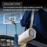 Sony New Launch ULT Field 5 Bluetooth Wireless Speaker with Massive Bass|360° Party Light|25hrs Playtime|IP67|Shoulder Strap|Quick Charge|Built in Powerbank|Party Connect(SRS-ULT50)-OFF White
