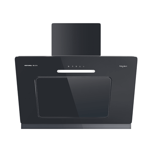 Kutchina Elizza DLX BK 90cm Auto Clean Chimney | Filterless, 1550 m³/hr Suction, Touch Control, Black (Open Box / Without Box)