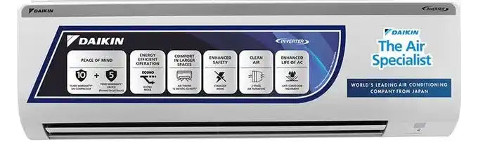 Daikin 1 Ton 3 Star Split Inverter AC - White  (FTKY35UV16W3, Copper Condenser)