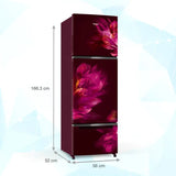 Whirlpool Protton 237L 2 Star Frost Free 3-Door Refrigerator with Multi Air Flow, Toughened Glass Shelves & Separate Storage, Wine Petalia – PRONXT SP285 3D PRM WINE PETALIA(2S)-Y (22357)
