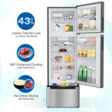 Whirlpool Protton 237L 3 Star Frost Free 3-Door Refrigerator with Multi Air Flow, Toughened Glass Shelves & Separate Storage, Athena Steel – PRONXT DF285 3D PRM ATHENA STEEL(3S)-Y (22360)
