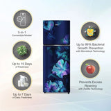 Whirlpool NEO 235L 2 Star Frost Free Double Door Refrigerator with Inverter Compressor, Multi Air Flow, Toughened Glass Shelves & Stabilizer-Free Operation, Sapphire Silk – NEO SP278 PRM SAPPHIRE SILK(2S)-Y (22321)