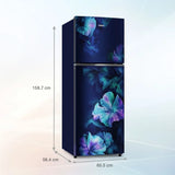 Whirlpool NEO 235L 2 Star Frost Free Double Door Refrigerator with Inverter Compressor, Multi Air Flow, Toughened Glass Shelves & Stabilizer-Free Operation, Sapphire Silk – NEO SP278 PRM SAPPHIRE SILK(2S)-Y (22321)
