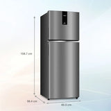 Whirlpool IntelliFresh Pro 235L 2 Star Inverter Convertible Frost Free Double Door Refrigerator with Multi Air Flow, Toughened Glass Shelves & Stabilizer-Free Operation, Athena Steel – IFPRO INV CNV 278 ATHENA STEEL(2s)-Y (22344)