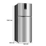 Whirlpool IntelliFresh Pro 235L 2 Star Convertible Frost Free Double Door Refrigerator with Inverter Compressor, Multi Air Flow, Convertible Mode & Toughened Glass Shelves, Titan Steel – IFPRO INV CNV 278 TITAN STEEL(2s)-Y (22339)