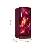 Whirlpool Icemagic Pro 192L 3 Star Direct Cool Single Door Refrigerator with Base Drawer, Wine Infinity-Y, Intellisense Inverter Technology, Toughened Glass Shelves – 215 IMPRO ROY 3S WINE INFINITY-Y (73678)