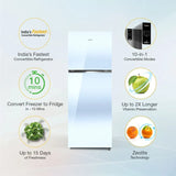Whirlpool IntelliFresh Pro 327L 2 Star Inverter Convertible Glass Door Frost Free Double Door Refrigerator with Multi Air Flow, Toughened Glass Shelves & Stabilizer-Free Operation, Crystal Mirror – IFPRO INV CNV 375GD CRYSTAL MIRROR(2S)-Y (22428)