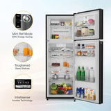 Whirlpool IntelliFresh Pro 327L 2 Star Inverter Convertible Glass Door Frost Free Double Door Refrigerator with Multi Air Flow, Toughened Glass Shelves & Stabilizer-Free Operation, Crystal Mirror – IFPRO INV CNV 375GD CRYSTAL MIRROR(2S)-Y (22428)