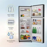 Whirlpool NEO 235L 2 Star Frost Free Double Door Glass Finish Refrigerator with Inverter Compressor, Multi Air Flow, Toughened Glass Shelves & Stabilizer-Free Operation, Crystal Mirror – NEO 278GD PRM CRYSTAL MIRROR(2S)-Y (22329)