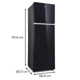 Whirlpool IntelliFresh 259L 2 Star Inverter Frost Free Double Door Refrigerator with Multi Air Flow, Toughened Glass Shelves & Stabilizer-Free Operation, Crystal Black – IF INV ELT 305GD CRYSTAL BLACK(2S)-Y (22381)