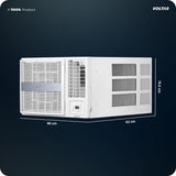 Voltas 1.5 ton 3 Star Fixed Speed Window AC (Copper, Anti Dust Filter, 2-Way Air Swing, Memory Restart, Sleep Mode (182FS PEARL, White)