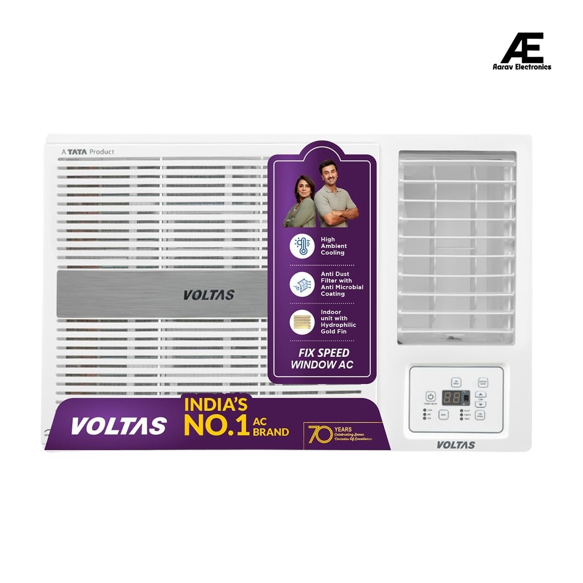 Voltas Window Air Conditioner, 1.5 Ton, 2 Star - 182FS Elite 2026 Model