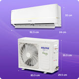 Voltas 183Inv Vertis Zenith Gold 2026 Series Inverter Split AC 1.5 Ton 3 Star | Ice-Wash Technology | Turbo Cooling | Copper Condenser | R32 Refrigerant