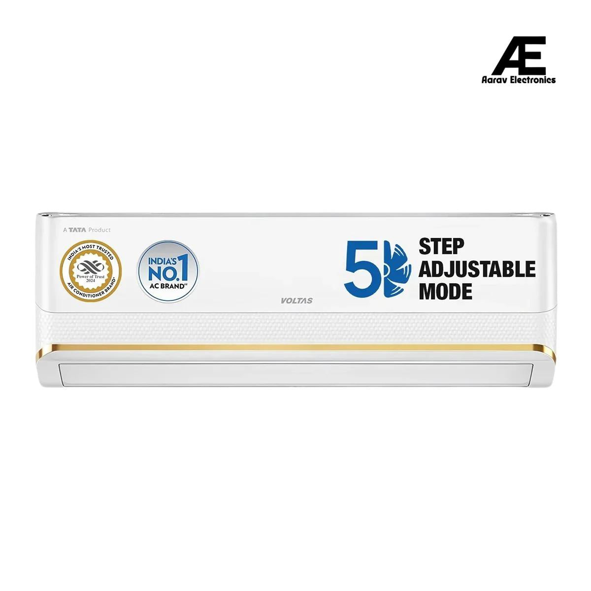Voltas 1.5 Ton, 3 star 5 In 1 Adjustable SmartAir Inverter Split AC,-183V Vertis Zephyr Gold