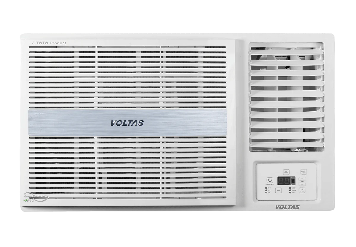 Voltas 1.5 Ton 2 Star Window AC – Copper Condenser, Active Dehumidifier, Eco Mode | Fixed Speed (183 Vectra Pearl , White)