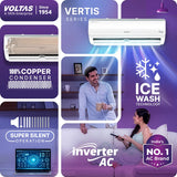 Voltas Split Air Conditioner, 1.5 Ton, 5 Star - 185INV Vertis Elite 2026 Model