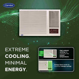 Carrier 1.5 Ton 3 Star Inverter Window AC(Copper,High Density Filter for Dust Filtration, 2Way Air Directional Control, 18K ESTRELLA FXI (M) (P) INV R32 WRAC,White)