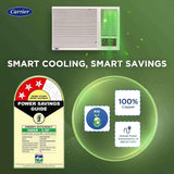 Carrier 1.5 Ton 3 Star Inverter Window AC(Copper,High Density Filter for Dust Filtration, 2Way Air Directional Control, 18K ESTRELLA FXI (M) (P) INV R32 WRAC,White)