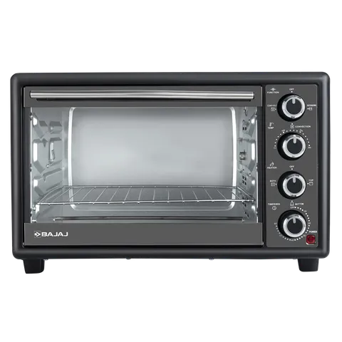 Bajaj 3000 TMC 30L OTG Oven – 1500W Oven Toaster Grill with Motorized Rotisserie, Black (420107)