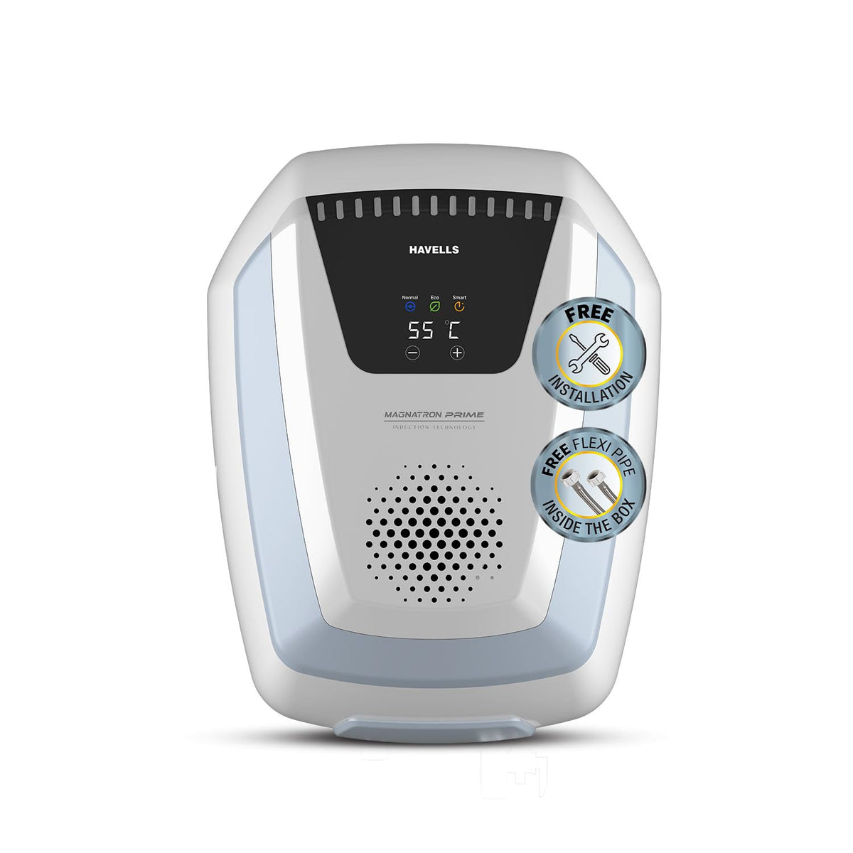 Havells Magnatron Prime 4S 25L Storage Water Heater (White Blue) | Induction Technology Geyser