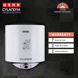 Usha Cylandra 35L Storage Water Heater (White)