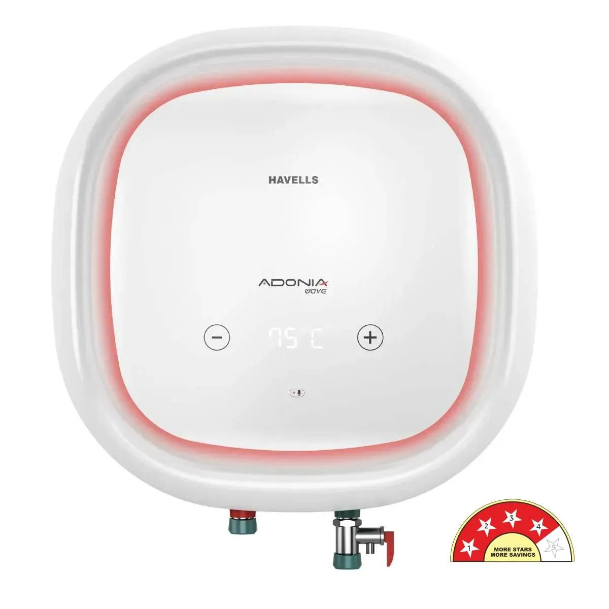 Havells Adonia Wave 5S 15L Storage Water Heater (Geyser) – White | Intelligent Voice Control