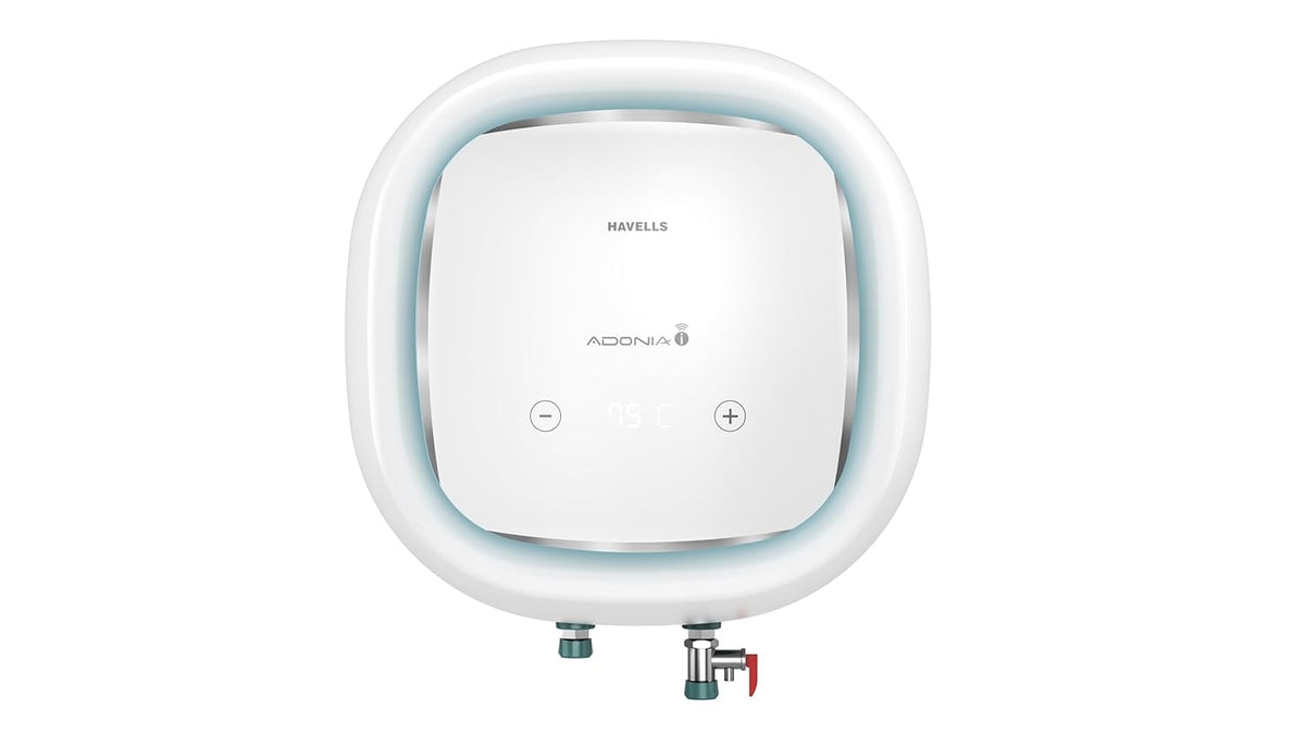 Havells Adonia i 25L 5-Star Smart Storage Water Heater (Geyser) with Wi-Fi Control, Digital Display & LED Indicators – White